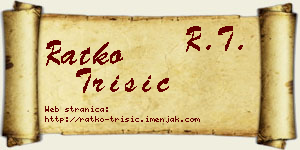 Ratko Trišić vizit kartica